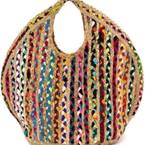 Shirahbal Ruhi Jute & Canvas Tote Bag - Picture 1 of 9